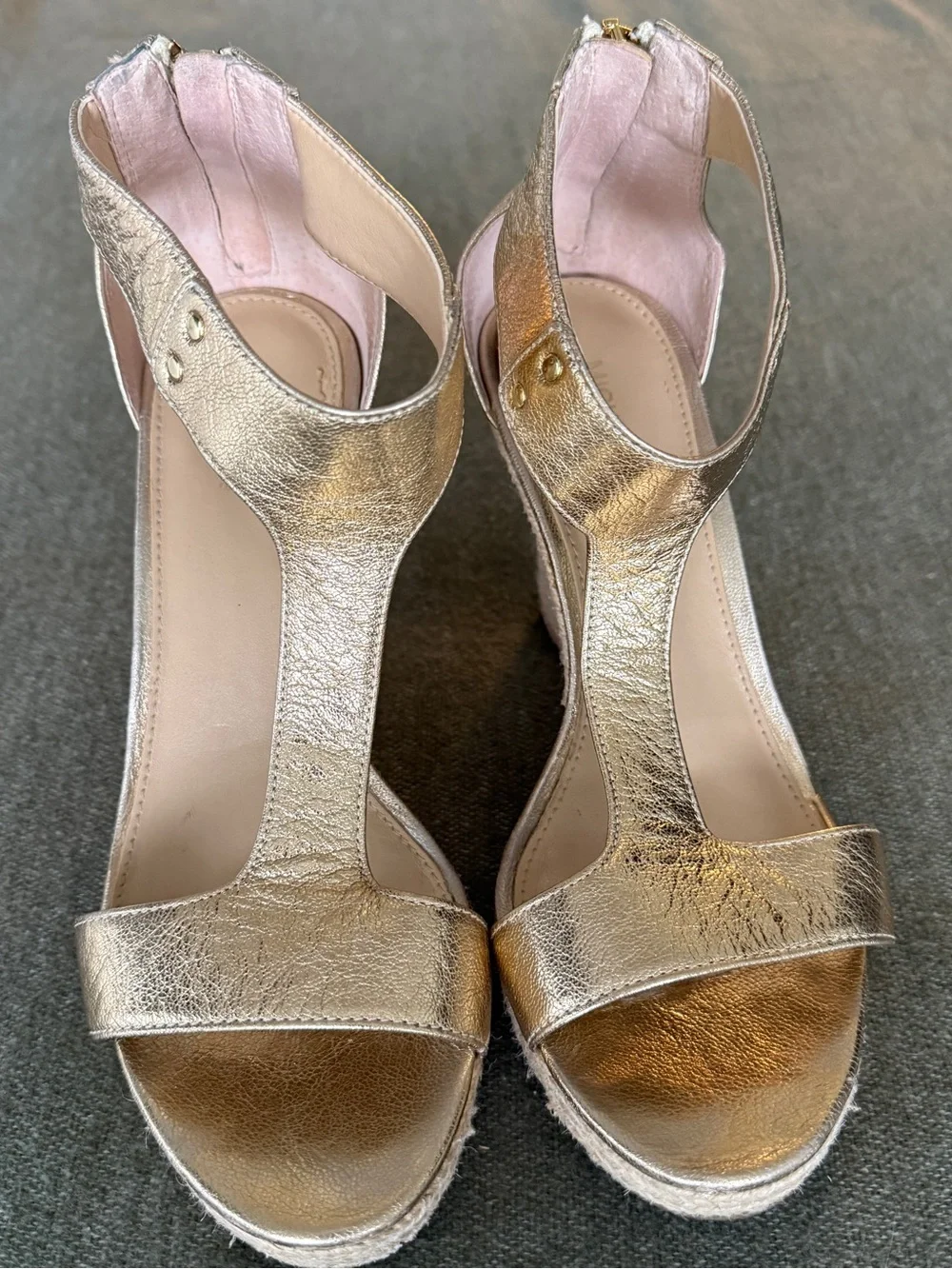 Michael Kors Metallic Gold  Wedge Sandals